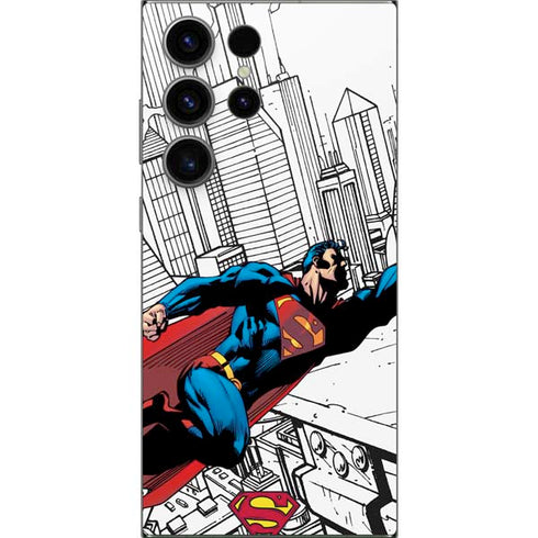 DC Comics Superman Flying Over City Pose Galaxy S25 Ultra Skin
