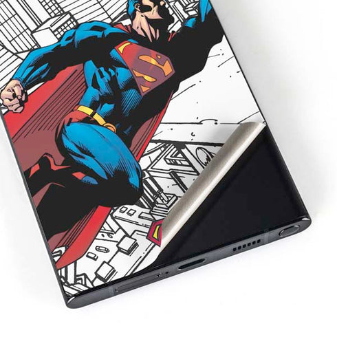 DC Comics Superman Flying Over City Pose Galaxy S25 Ultra Skin