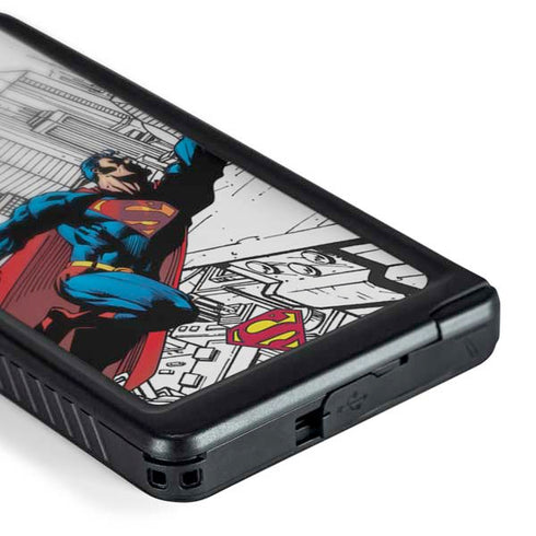 DC Comics Superman Flying Over City Pose Galaxy S24 Ultra Waterproof Case