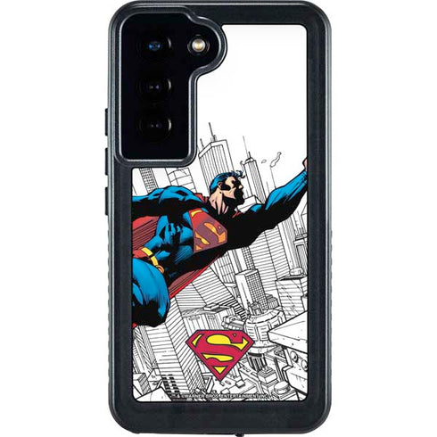 DC Comics Superman Flying Over City Pose Galaxy S24 Waterproof Case