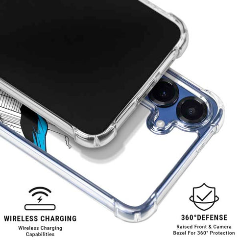 DC Comics Superman Flying Over City Pose Galaxy S25 Clear Case