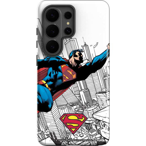DC Comics Superman Flying Over City Pose Galaxy S26 Ultra Impact Case