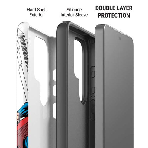 DC Comics Superman Flying Over City Pose Galaxy S26 Ultra Impact Case