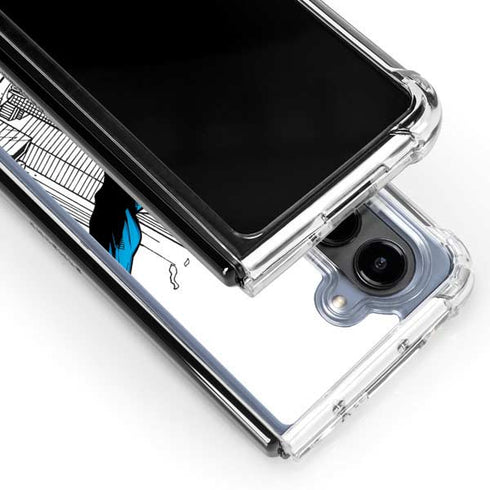 DC Comics Superman Flying Over City Pose Galaxy Z Fold5 5G Clear Case