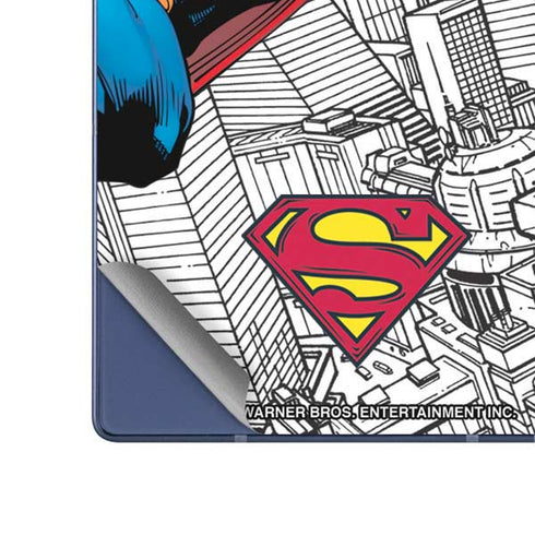 DC Comics Superman Flying Over City Pose Galaxy Z Fold6 Skin