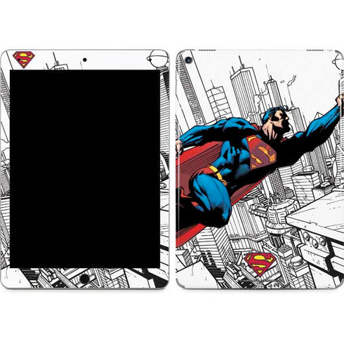 DC Comics Superman Flying Over City Pose iPad Skins