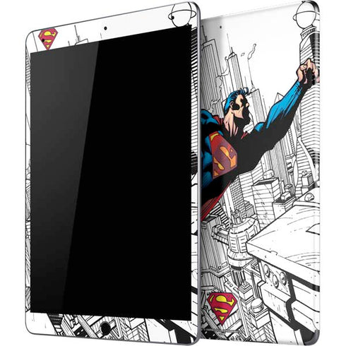 DC Comics Superman Flying Over City Pose iPad Skins