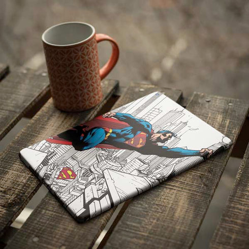 DC Comics Superman Flying Over City Pose iPad Skins