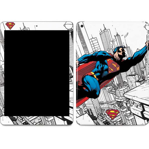 DC Comics Superman Flying Over City Pose Apple iPad Skin