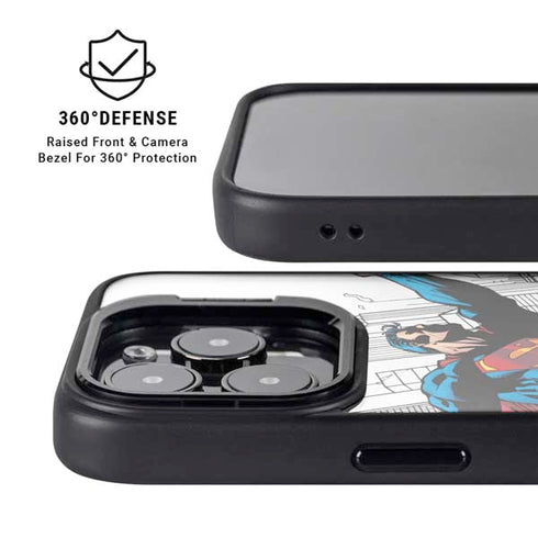 DC Comics Superman Flying Over City Pose iPhone 13 Pro Max Kickstand Case