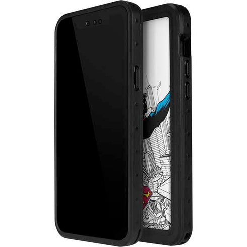 DC Comics Superman Flying Over City Pose iPhone 15 Pro Waterproof Case