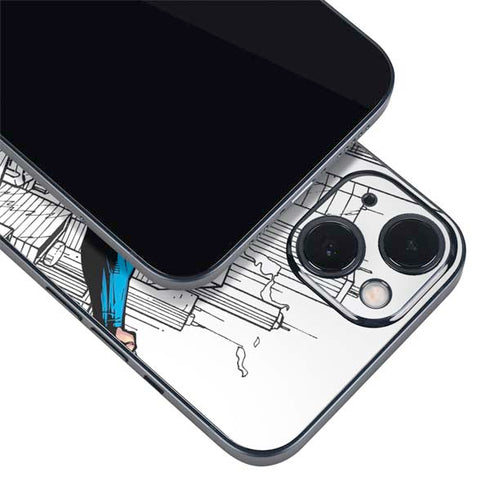 DC Comics Superman Flying Over City Pose iPhone 15 Skin
