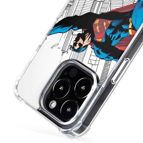 DC Comics Superman Flying Over City Pose iPhone 16 Pro Max MagSafe Case