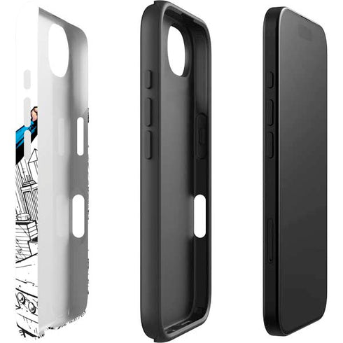 DC Comics Superman Flying Over City Pose iPhone 16e Impact Case