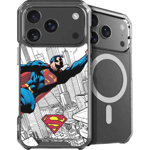 DC Comics Superman Flying Over City Pose iPhone 18 Pro Max MagSafe Case