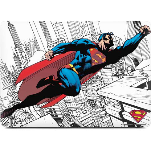 DC Comics Superman Flying Over City Pose Apple MacBook Air Skin