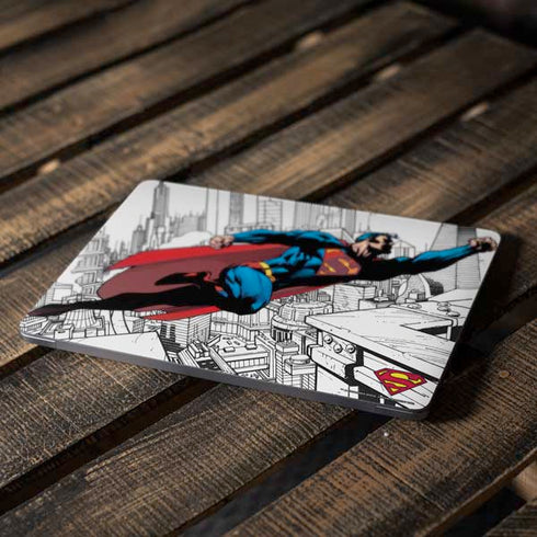 DC Comics Superman Flying Over City Pose Apple MacBook Air Skin