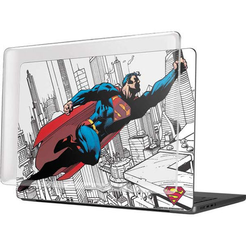 DC Comics Superman Flying Over City Pose MacBook Pro 14in (2021-24) Case plus Skin