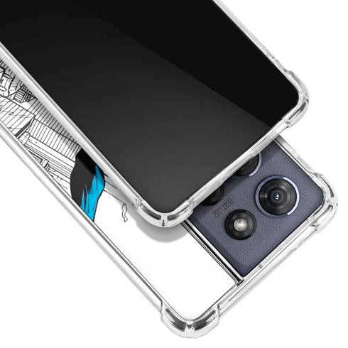 DC Comics Superman Flying Over City Pose Moto G 5G (2025) Clear Case