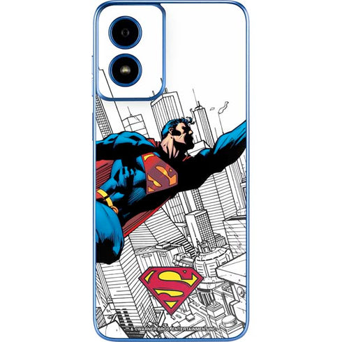 DC Comics Superman Flying Over City Pose Moto G Play 4G (2024) Skin
