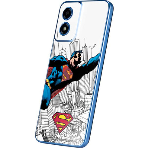 DC Comics Superman Flying Over City Pose Moto G Play 4G (2024) Skin