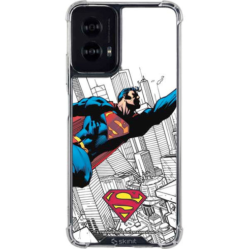 DC Comics Superman Flying Over City Pose Moto G Power 5G (2024) Clear Case
