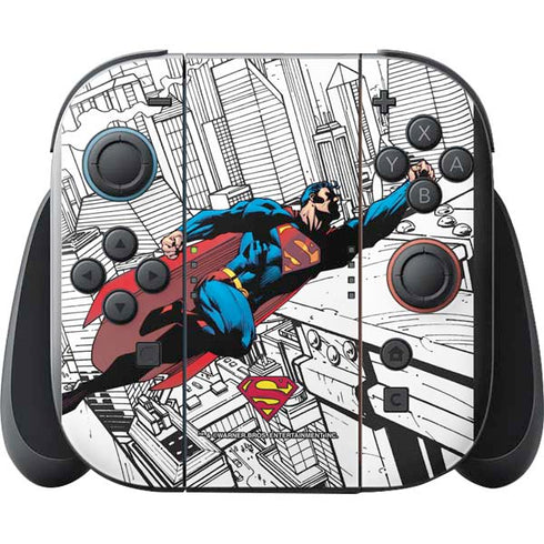 DC Comics Superman Flying Over City Pose Nintendo Switch 2 (2025) with Joy-Con Skin
