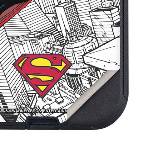 DC Comics Superman Flying Over City Pose Otterbox Defender iPhone Skin