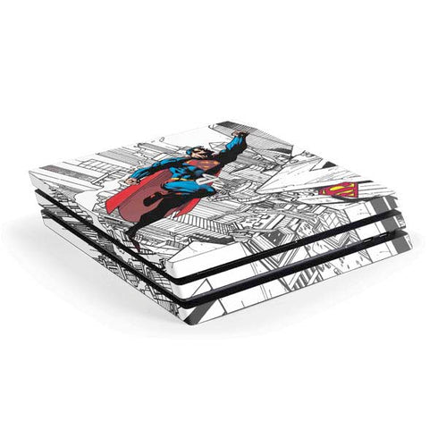 DC Comics Superman Flying Over City Pose PlayStation PS4 Skins