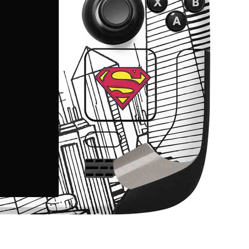 DC Comics Superman Flying Over City Pose Steam Deck Handheld Gaming Computer OLED Skin