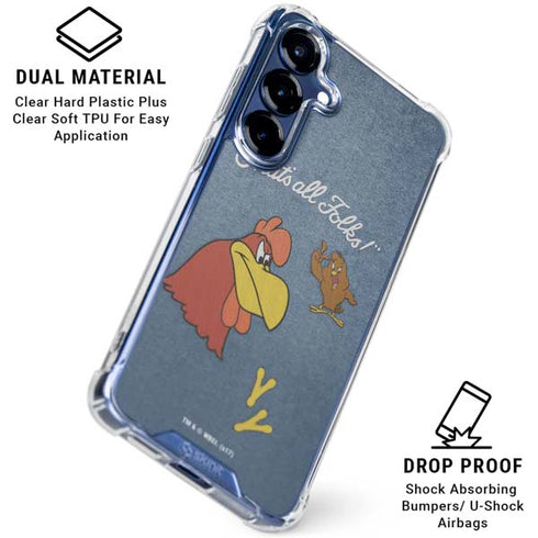 Looney Tunes Foghorn Leghorn Thats All Folks Galaxy S25 FE Clear Case