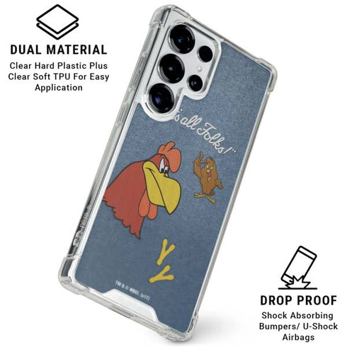 Looney Tunes Foghorn Leghorn Thats All Folks Galaxy S26 Ultra Clear Case