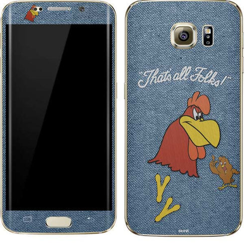 Looney Tunes Foghorn Leghorn Thats All Folks Galaxy S7 Edge Skin