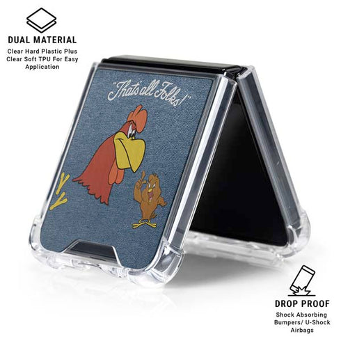 Looney Tunes Foghorn Leghorn Thats All Folks Galaxy Z Flip7 Clear Case