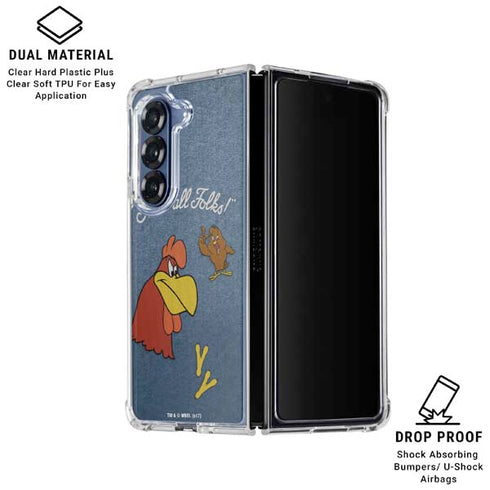 Looney Tunes Foghorn Leghorn Thats All Folks Galaxy Z Fold7 Clear Case