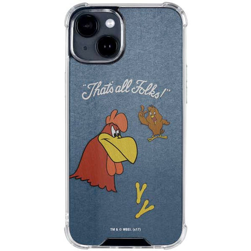 Looney Tunes Foghorn Leghorn Thats All Folks iPhone 15 Clear Case