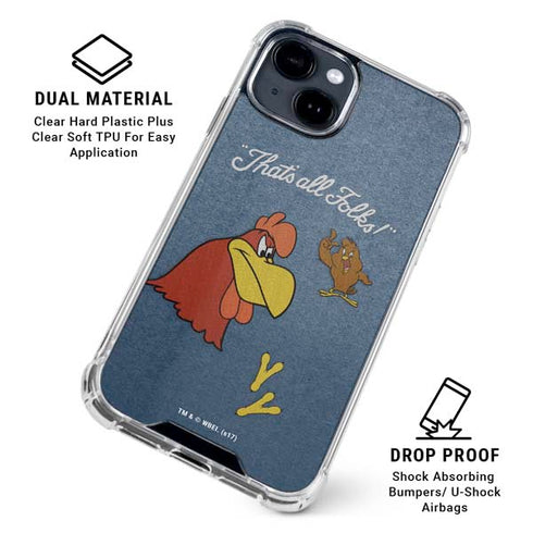 Looney Tunes Foghorn Leghorn Thats All Folks iPhone 15 Clear Case