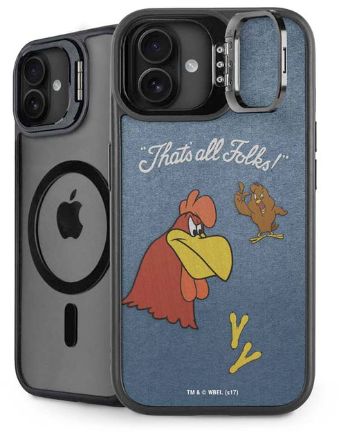 Looney Tunes Foghorn Leghorn Thats All Folks iPhone 16 Plus Kickstand Case