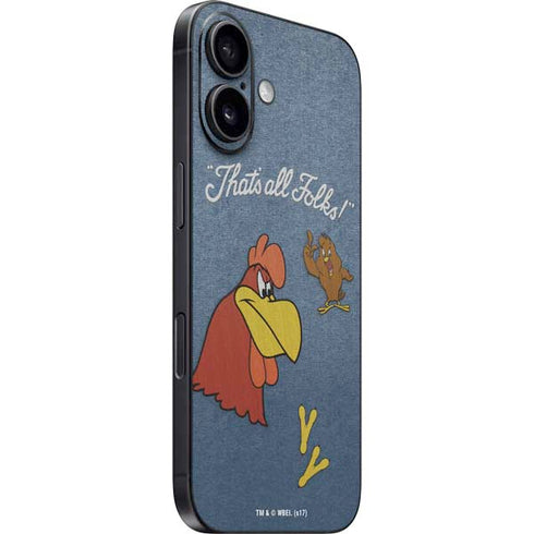 Looney Tunes Foghorn Leghorn Thats All Folks iPhone 16 Plus Skin