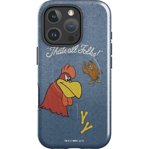 Looney Tunes Foghorn Leghorn Thats All Folks iPhone 16 Pro Max Magsafe Impact Case