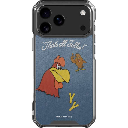 Looney Tunes Foghorn Leghorn Thats All Folks iPhone 18 Pro Max Clear Case
