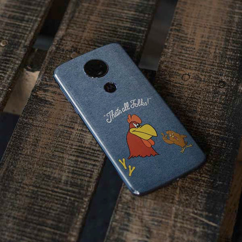 Looney Tunes Foghorn Leghorn Thats All Folks Moto E5 Plus Skin
