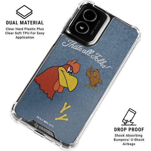 Looney Tunes Foghorn Leghorn Thats All Folks Moto G Power 5G (2024) Clear Case