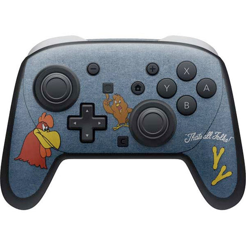 Looney Tunes Foghorn Leghorn Thats All Folks Nintendo Switch 2 (2025) Pro Controller Skin