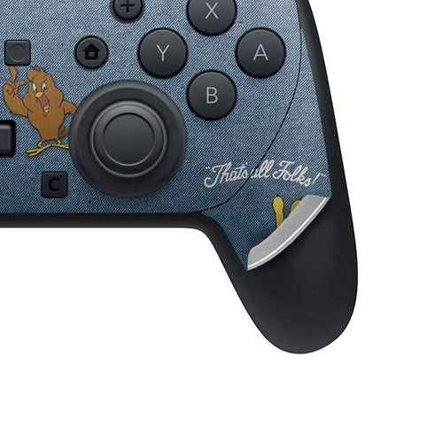 Looney Tunes Foghorn Leghorn Thats All Folks Nintendo Switch 2 (2025) Pro Controller Skin