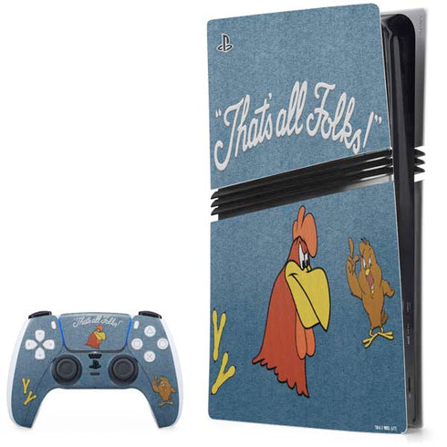 Looney Tunes Foghorn Leghorn Thats All Folks PS5 Pro Bundle Skin