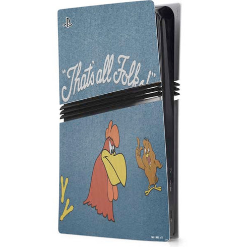 Looney Tunes Foghorn Leghorn Thats All Folks PS5 Pro Console Skin