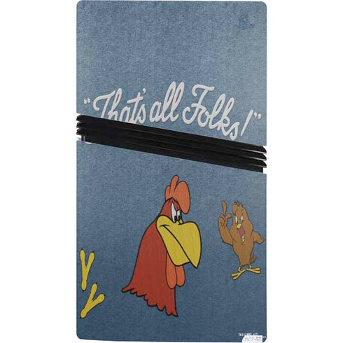 Looney Tunes Foghorn Leghorn Thats All Folks PS5 Pro Console Skin