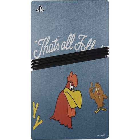 Looney Tunes Foghorn Leghorn Thats All Folks PS5 Pro Disk Console Skin