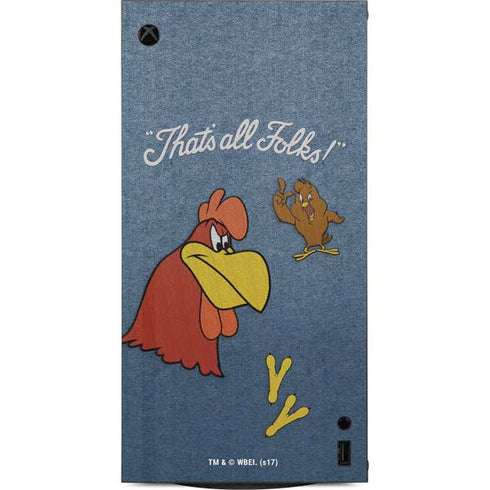 Looney Tunes Foghorn Leghorn Thats All Folks XBox Series X Digital Edition Console Skin